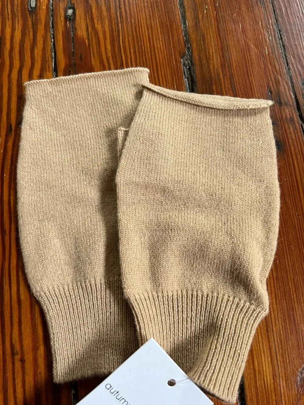 Camel Wool Fingerless Gloves – NWT | Thin Knit